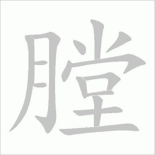 《膛》字